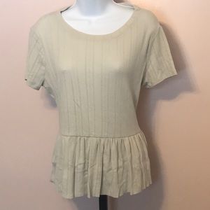 Lauren Conrad Lightweight Ruffle Bottom Shirt